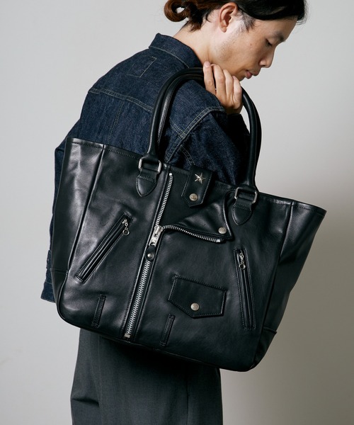 schott(ショット)の「Schott/ショット RIDERS TOTE BAG トートバッグ(トートバッグ・メンズ・ブラック・FREE)」の8枚目の写真