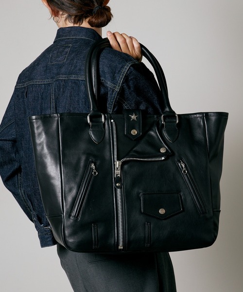 schott(ショット)の「Schott/ショット RIDERS TOTE BAG トートバッグ(トートバッグ・メンズ・ブラック・FREE)」の9枚目の写真