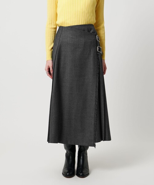 別注】＜O'NEIL of DUBLIN＞プリーツ ロング スカート グレー