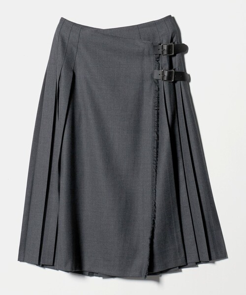 別注】＜O'NEIL of DUBLIN＞プリーツ ロング スカート グレー