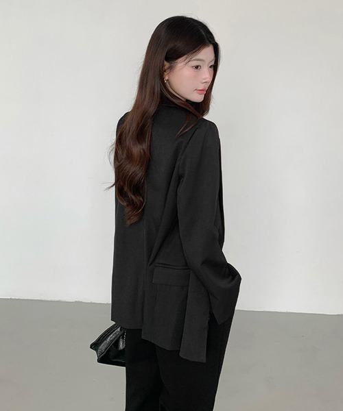 by LEGNA（バイレグナ）の「テーラードジャケット（テーラードジャケット・レディース・グレー/ブラック/グレイッシュベージュ・MEDIUM/LARGE）」の13枚目の写真