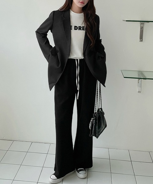 by LEGNA（バイレグナ）の「テーラードジャケット（テーラードジャケット・レディース・グレー/ブラック/グレイッシュベージュ・MEDIUM/LARGE）」の15枚目の写真