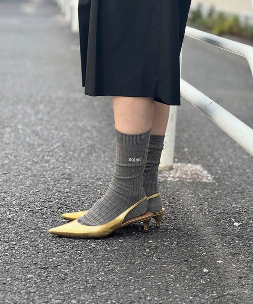 NOLLEY’S（ノーリーズ）の「【nolnol/ノルノル】ウール混リブソックス（ソックス/靴下・レディース・ライトグレー/ベージュ/レッド/ベビーピンク・FREE）」の2枚目の写真