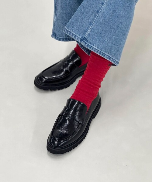 NOLLEY’S（ノーリーズ）の「【nolnol/ノルノル】ウール混リブソックス（ソックス/靴下・レディース・ライトグレー/ベージュ/レッド/ベビーピンク・FREE）」の6枚目の写真