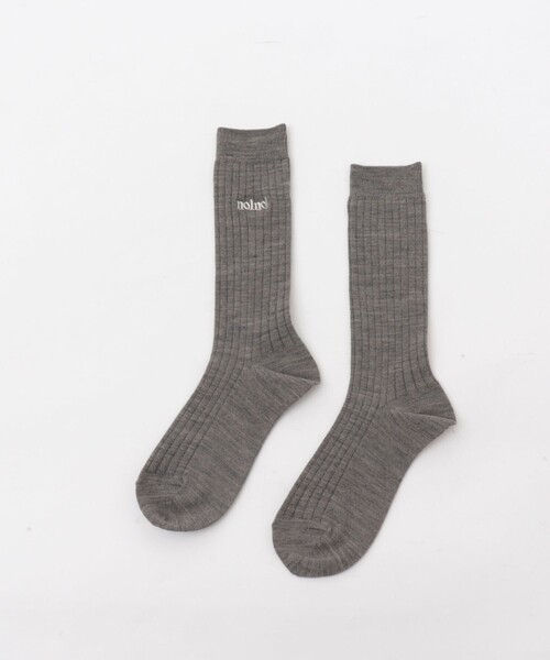 NOLLEY’S（ノーリーズ）の「【nolnol/ノルノル】ウール混リブソックス（ソックス/靴下・レディース・ライトグレー/ベージュ/レッド/ベビーピンク・FREE）」の12枚目の写真