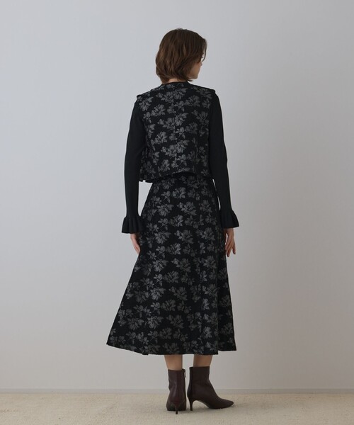 セール】ラメフラワージャガードフレアスカート（スカート）｜GRACE