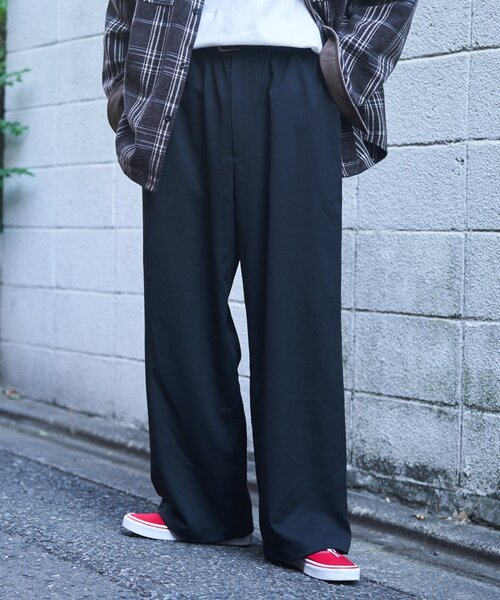 GEVACO(ゲバコ)の「【GEVACO】ドロストイージースラックスパンツ(スラックス・レディース・グレー/ブラック/ベージュ・MEDIUM/LARGE)」の2枚目の写真