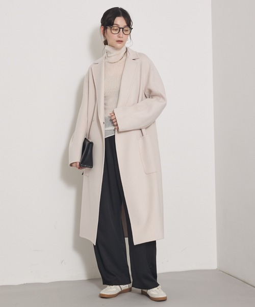 セール】【毛玉になりにくい】ダブルフェイスチェスターコート/秋服/冬