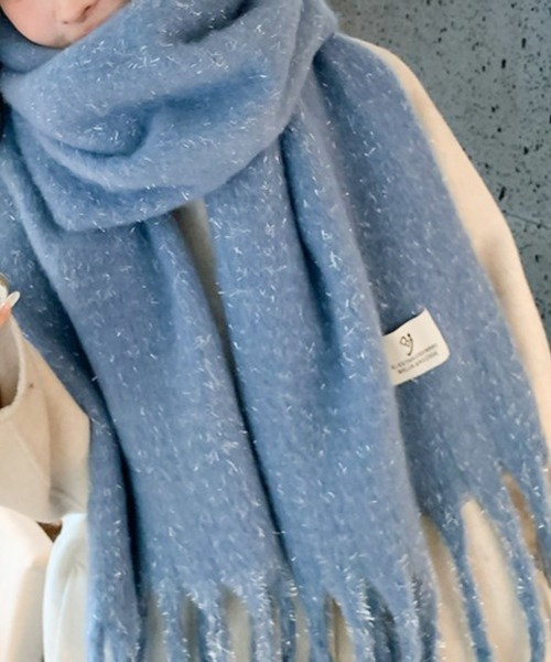 セール】ラメヤーン モヘアタッチ ストールマフラー（マフラー）｜lit