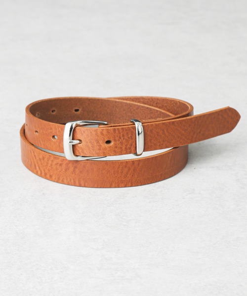 NANO universe(ナノユニバース)の「日本製イタリーレザーナローソリッドベルト(ベルト・メンズ・ブラック/ブラウン・FREE)」の2枚目の写真