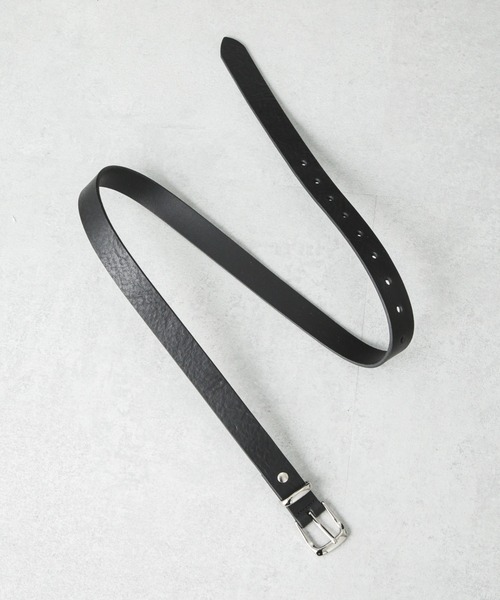 NANO universe(ナノユニバース)の「日本製イタリーレザーナローソリッドベルト(ベルト・メンズ・ブラック/ブラウン・FREE)」の3枚目の写真