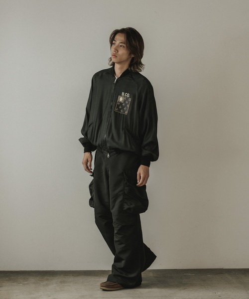 ALL RUNS（オールランズ）の「Wide-Silhouette Cargo Pants / ワイドシルエット カーゴパンツ（カーゴパンツ・メンズ・ブラック・M/L）」の8枚目の写真