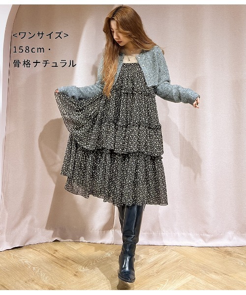 PEACH JOHN(ピーチジョン)の「小花柄ティアードスカート(スカート・レディース・アイボリー/ブラック・ONE SIZE)」の21枚目の写真