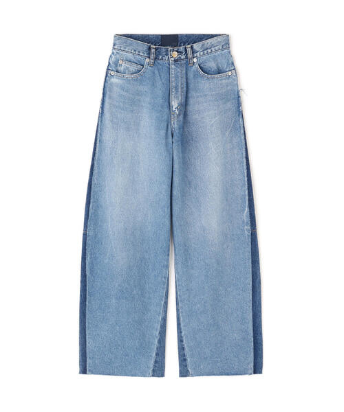 SERGE de bleu(サージ)の「<SERGE/サージ>リメイク2トーンパンツ(デニムパンツ・レディース・ブルー・36/38)」の2枚目の写真