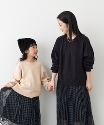 CIAOPANIC TYPY（チャオパニックティピー）の「【綿100％で洗える】【KIDS】(ジュニアサイズあり)スウェットライクニット（ニット/セーター）」