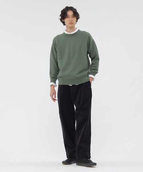 MHL.(エムエイチエル)の「WASHABLE PLAIN WOOL(ニット/セーター・メンズ・グリーン/ネイビー・LARGE/MEDIUM)」の4枚目の写真
