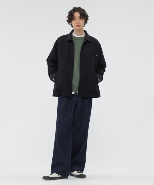 MHL.(エムエイチエル)の「WASHABLE PLAIN WOOL(ニット/セーター・メンズ・グリーン/ネイビー・LARGE/MEDIUM)」の7枚目の写真