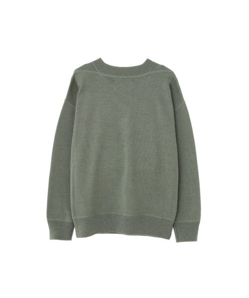 MHL.(エムエイチエル)の「WASHABLE PLAIN WOOL(ニット/セーター・メンズ・グリーン/ネイビー・LARGE/MEDIUM)」の5枚目の写真
