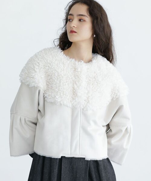 セール】□ESCAR フラッフィーブルゾン（ブルゾン）｜ESCAR（エスカー