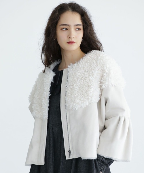 セール】□ESCAR フラッフィーブルゾン（ブルゾン）｜ESCAR（エスカー