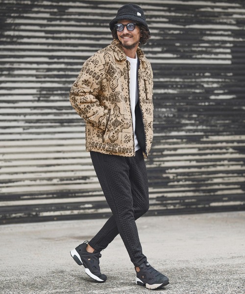 1minute 1second(ワンミニットワンセカンド)の「mj11154-paisley boa zip blouson ボアブルゾン(1M25F090)(ブルゾン・メンズ・ベージュ/ブラック・XL/L/M/S)」の16枚目の写真