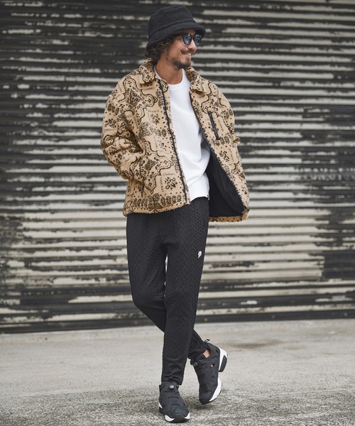 1minute 1second(ワンミニットワンセカンド)の「mj11154-paisley boa zip blouson ボアブルゾン(1M25F090)(ブルゾン・メンズ・ベージュ/ブラック・XL/L/M/S)」の19枚目の写真