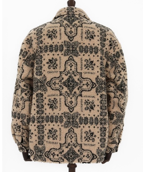 1minute 1second(ワンミニットワンセカンド)の「mj11154-paisley boa zip blouson ボアブルゾン(1M25F090)(ブルゾン・メンズ・ベージュ/ブラック・XL/L/M/S)」の6枚目の写真
