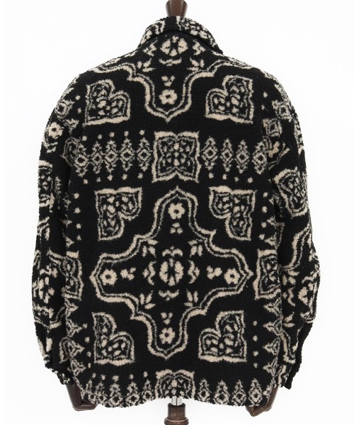 1minute 1second(ワンミニットワンセカンド)の「mj11154-paisley boa zip blouson ボアブルゾン(1M25F090)(ブルゾン・メンズ・ベージュ/ブラック・XL/L/M/S)」の8枚目の写真