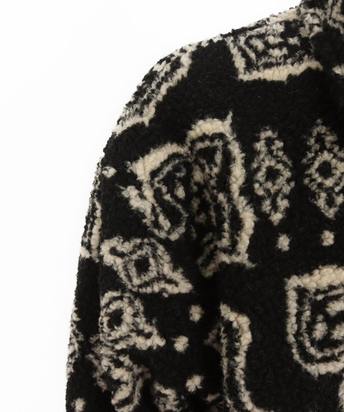 1minute 1second(ワンミニットワンセカンド)の「mj11154-paisley boa zip blouson ボアブルゾン(1M25F090)(ブルゾン・メンズ・ベージュ/ブラック・XL/L/M/S)」の7枚目の写真