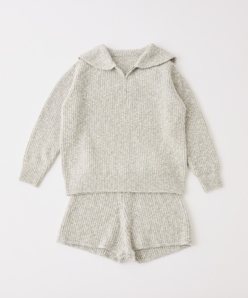 one after another NICE CLAUP(ワンアフターアナザーナイスクラップ)の「セーラーカラーニットセットアップ(セットアップ・レディース・グレー/サックスブルー/アイボリー・FREE)」の12枚目の写真