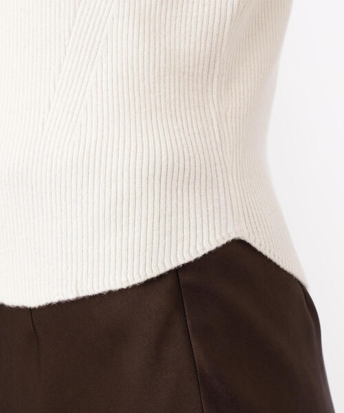 N.（N. Natural Beauty Basic）（エヌエヌナチュラルビューティーベーシック）の「ポロ襟フレアカフスニット（ニット/セーター・レディース・グリーン/ネイビー/オフホワイト・MEDIUM）」の16枚目の写真