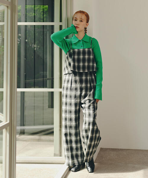 N.（N. Natural Beauty Basic）（エヌエヌナチュラルビューティーベーシック）の「ポロ襟フレアカフスニット（ニット/セーター・レディース・グリーン/ネイビー/オフホワイト・MEDIUM）」の20枚目の写真