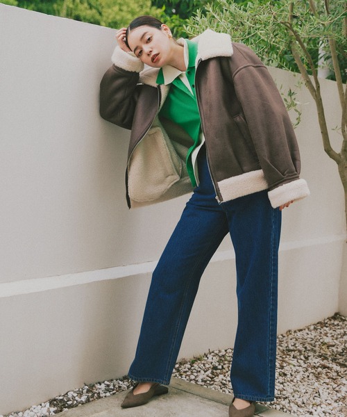 N.（N. Natural Beauty Basic）（エヌエヌナチュラルビューティーベーシック）の「ポロ襟フレアカフスニット（ニット/セーター・レディース・グリーン/ネイビー/オフホワイト・MEDIUM）」の17枚目の写真