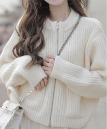 BLANC FICELLE（ブランフィセル）の「ニット　クルーカーデ（カーディガン/ボレロ）」