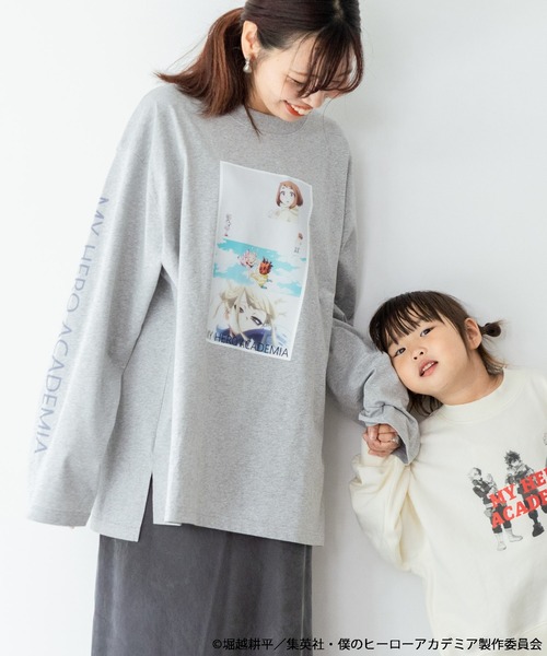 LOWRYS FARM(ローリーズファーム)の「【160-170サイズ】【僕のヒーローアカデミア】プリントTLS 600599(Tシャツ/カットソー・キッズ・グレー/ブラック/アイボリー・FREE)」の3枚目の写真