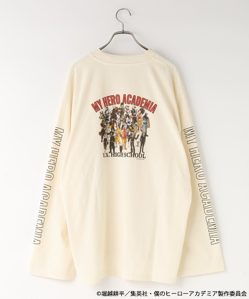 LOWRYS FARM(ローリーズファーム)の「【160-170サイズ】【僕のヒーローアカデミア】プリントTLS 600599(Tシャツ/カットソー・キッズ・グレー/ブラック/アイボリー・FREE)」の1枚目の写真