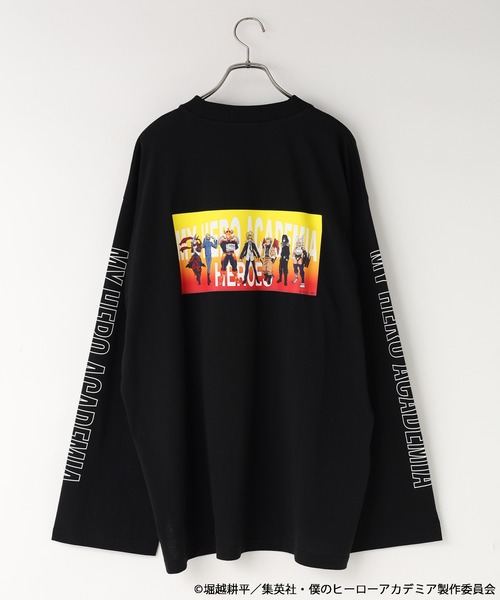 LOWRYS FARM(ローリーズファーム)の「【160-170サイズ】【僕のヒーローアカデミア】プリントTLS 600599(Tシャツ/カットソー・キッズ・グレー/ブラック/アイボリー・FREE)」の2枚目の写真