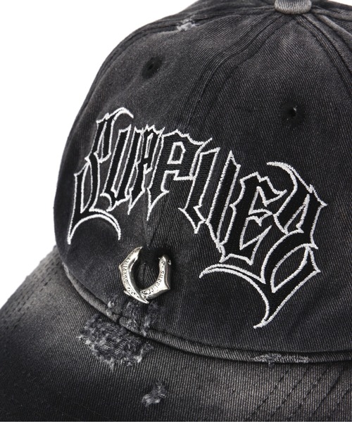 SUPPLIER（サプライヤー）の「SUPPLIER/サプライヤー/PIERCED LOGO 6 PANEL CAP（キャップ・メンズ・ブラック・F）」の2枚目の写真