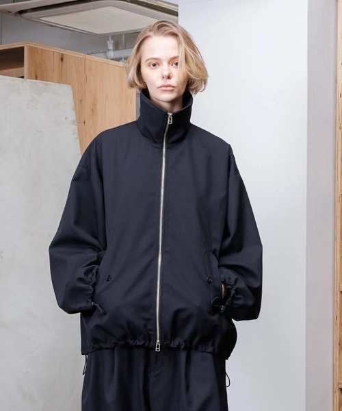 80s zip up wool blouson ウールジャケット ブルゾン USA製 80s ビンテージ Woolrich ウールリッチ 比翼フロント