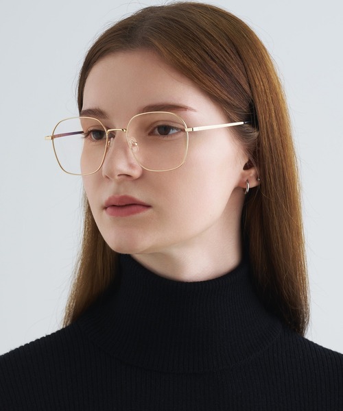 NUEF （ヌエフ）の「ウェリントン型｜クリアレンズ｜トレンド｜紫外線対策｜UVカット｜眼鏡｜NUEF｜（メガネ・レディース・ゴールド/シルバー・FREE）」の8枚目の写真