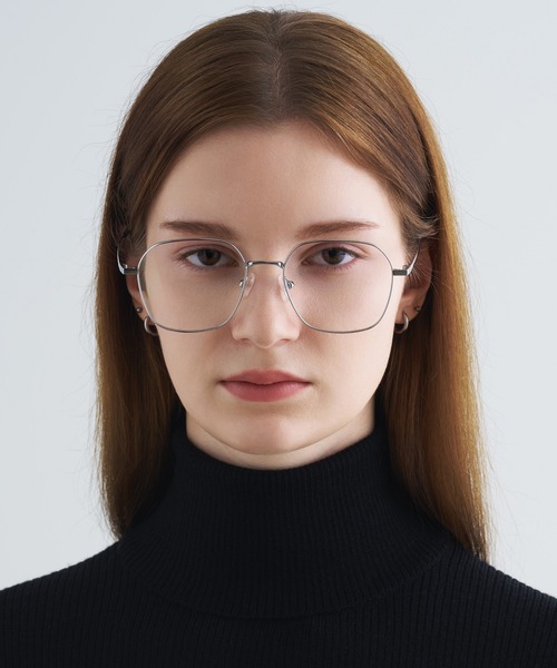 NUEF （ヌエフ）の「ウェリントン型｜クリアレンズ｜トレンド｜紫外線対策｜UVカット｜眼鏡｜NUEF｜（メガネ・レディース・ゴールド/シルバー・FREE）」の9枚目の写真