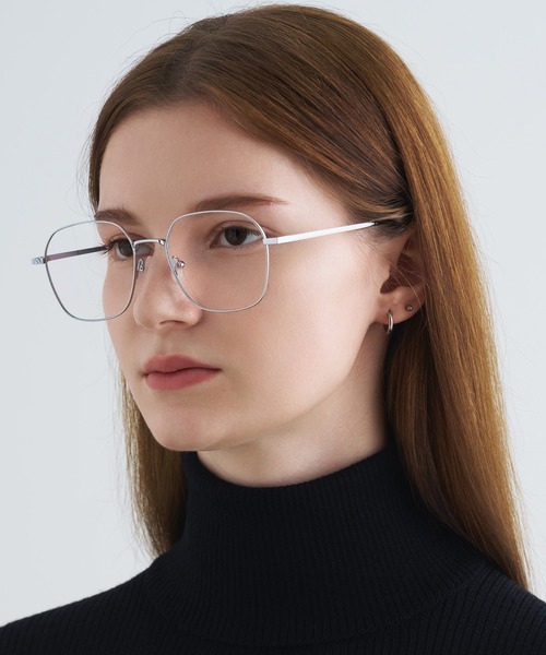 NUEF （ヌエフ）の「ウェリントン型｜クリアレンズ｜トレンド｜紫外線対策｜UVカット｜眼鏡｜NUEF｜（メガネ・レディース・ゴールド/シルバー・FREE）」の10枚目の写真