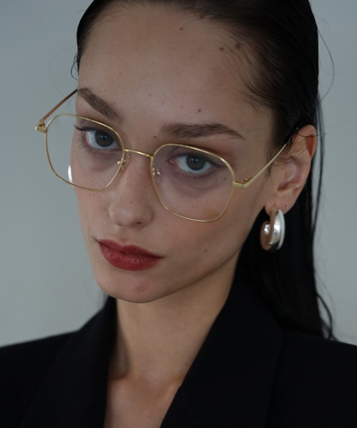 NUEF （ヌエフ）の「ウェリントン型｜クリアレンズ｜トレンド｜紫外線対策｜UVカット｜眼鏡｜NUEF｜（メガネ・レディース・ゴールド/シルバー・FREE）」の21枚目の写真