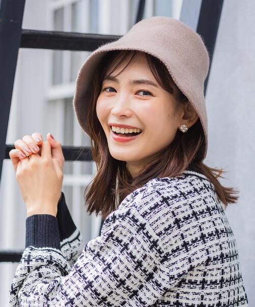 ITS'DEMO（イッツデモ）の「【手洗い可】サーモリボンスリットハット（ハット・レディース・ベージュ/オフホワイト/ブラック・00）」の6枚目の写真