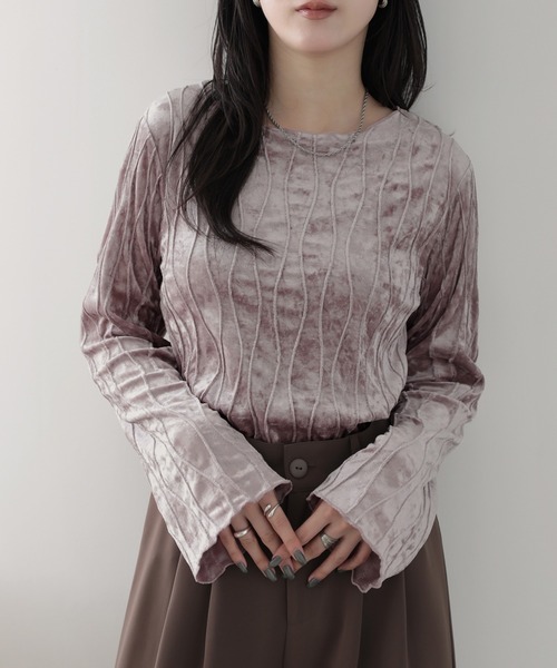 nouvellemoi(ヌーベルモイ)の「なみなみベロアプルオーバー(その他トップス・レディース・アイボリー/ブラック/チャコール/ピンク・M)」の17枚目の写真