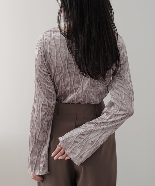 nouvellemoi(ヌーベルモイ)の「なみなみベロアプルオーバー(その他トップス・レディース・アイボリー/ブラック/チャコール/ピンク・M)」の18枚目の写真