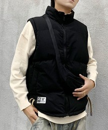バック付きリバーシブル中綿ベスト/Reversible padded vest with back (AW)