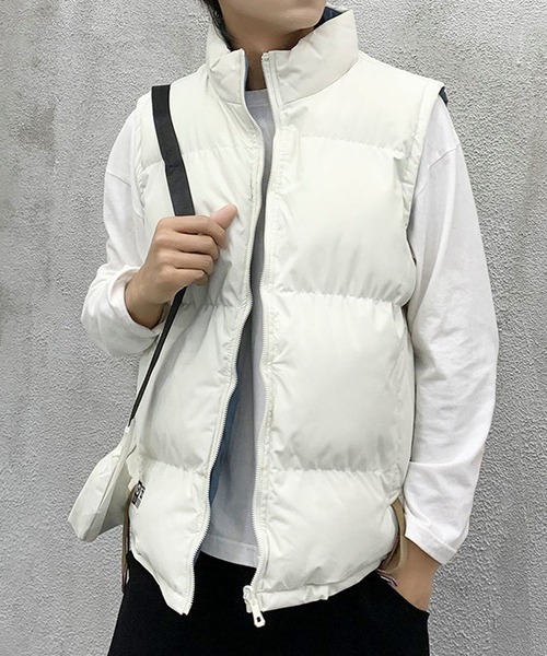 セール】バック付きリバーシブル中綿ベスト/Reversible padded vest