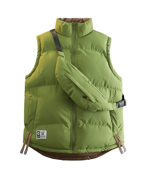 aimoha（アイモハ）の「バック付きリバーシブル中綿ベスト/Reversible padded vest with back (AW)（ダウンベスト・メンズ・ホワイト/ブラック/グリーン・XX-LARGE/X-LARGE/XXX-LARGE）」の20枚目の写真