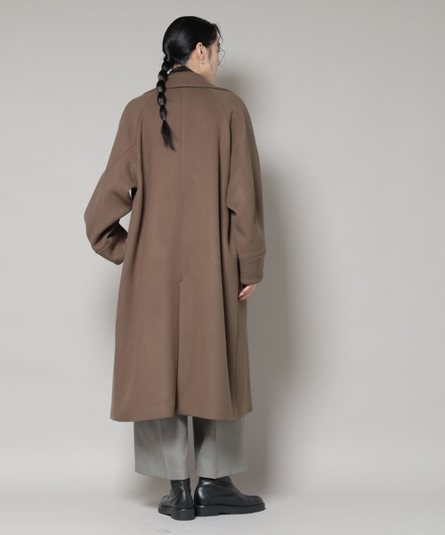 NANO universe（ナノユニバース）の「WooLoop コクーンダブルコート（チェスターコート・レディース・ライトベージュ/ネイビー/モカ・S/M）」の21枚目の写真